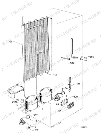 Взрыв-схема холодильника Electrolux ER3124B - Схема узла Functional parts